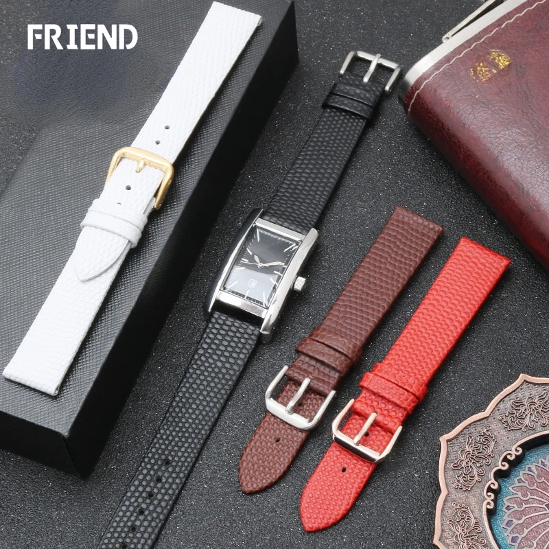 Watchband for Armani Ar11067 Watch Band Lizard Pattern Simple Fashion Lady Leather Watch Strap 8 10 12 14 16 18 20mm