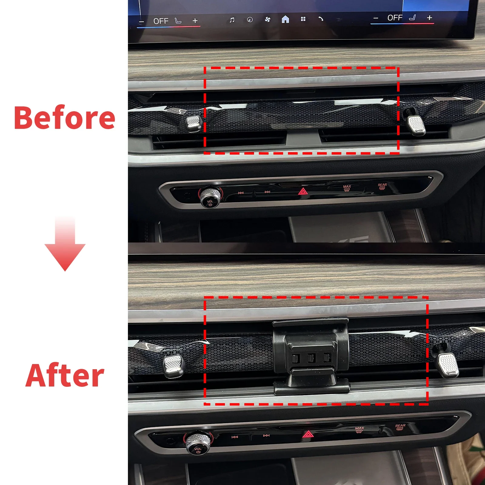 مناسب لسيارة BMW X5 2023 2024 2025 2026 حامل هاتف، دعامة تثبيت على شاشة لوحة القيادة سهلة التركيب ​ ​   اكسسوارات السيارات