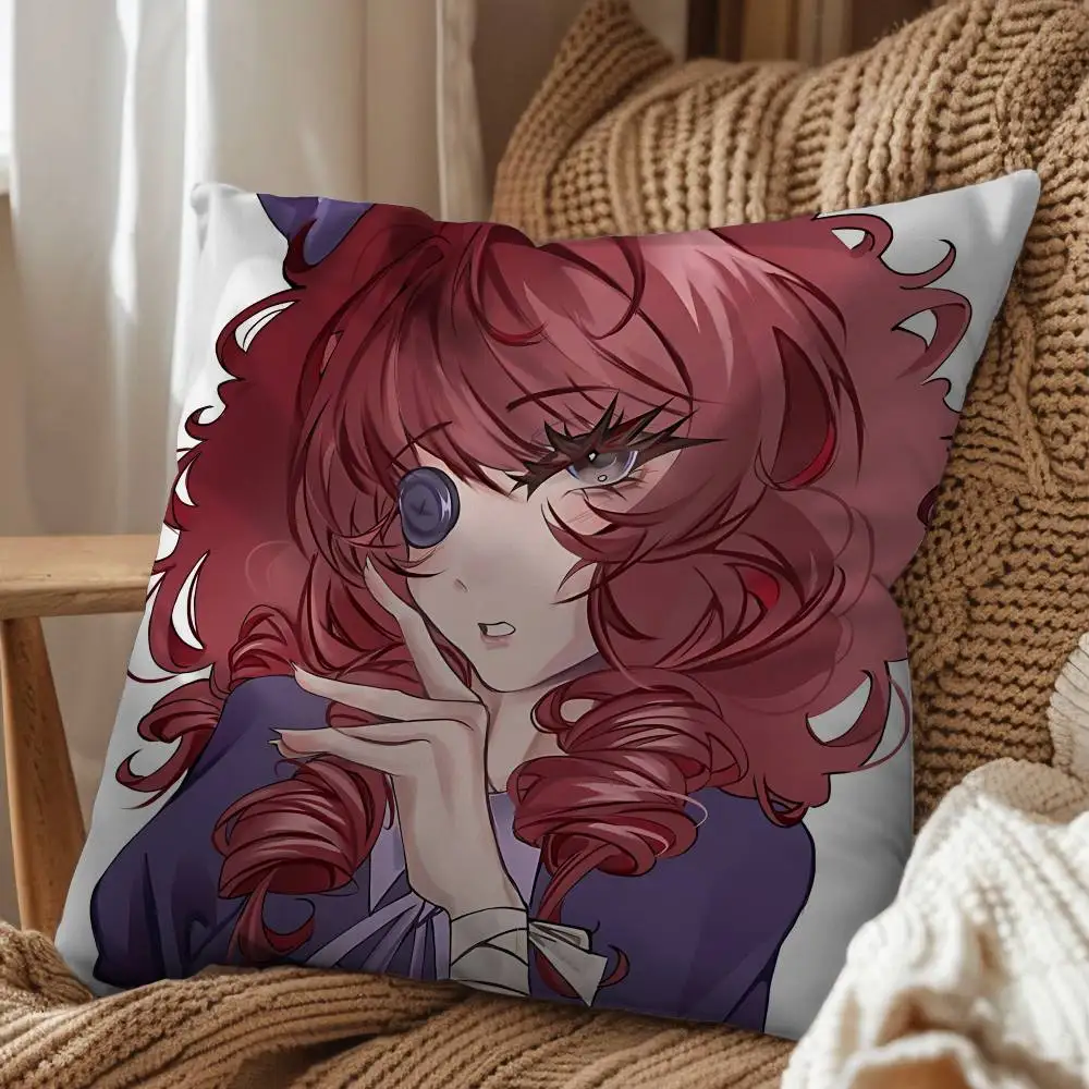 Ragged doll Ragatha Pillow Case Anti-dustmite Pillowcase Invisible zipper silky short plush Sofa cushion cover