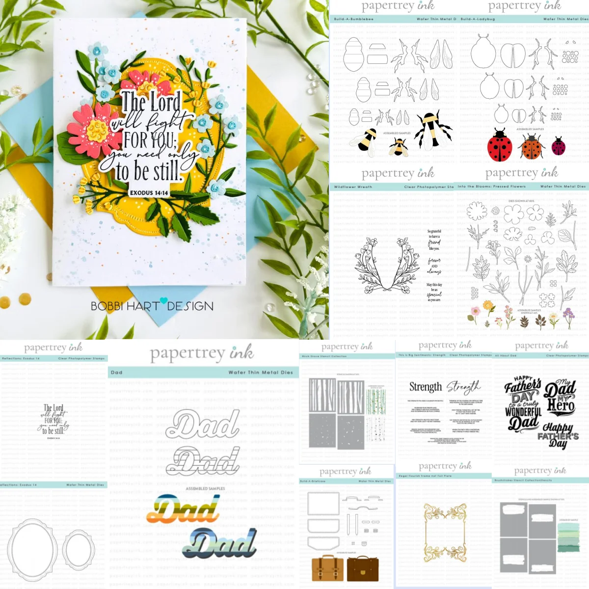 

Father's Day Pressed Flowers Bumblebee Metal Cutting Dies Clear Stamps Stencil Hot Foil for DIY Scrapbook Craft Decoration 2026