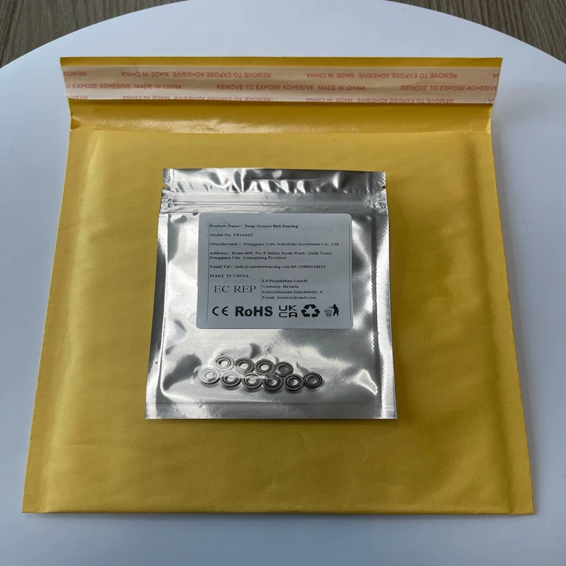 

10PCS FR144ZZ 3.175X6.35X2.779 mm Micro Flange Bearing - Double Metal Shielded for Mini Motors