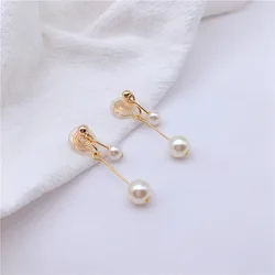 GRACE JUN Korea Style Gold Color Mosquito Coil Spiral Clip on Earring for Girl Party Invisible No Pierced Earrings Cuff Ear Clip