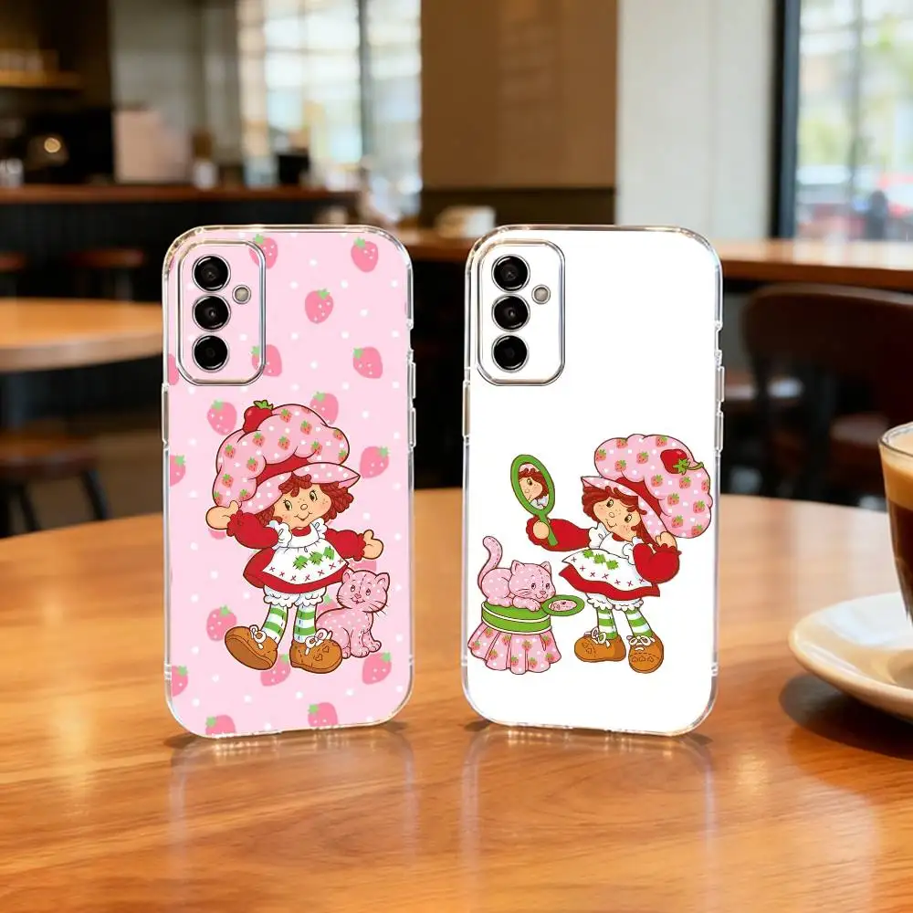 

S-Strawberry S-Shortcake-SS-GIRL Phone Case Transparent Silicone Soft For SamsungA10,12,20,21S,30,31,40,50,51,52,70,71