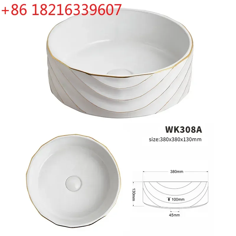 YAONordic Square Ceramic Wash Basin Creative Tabletop Sink for Household and Hotel Bathroom Modern White Vessel Lavatory