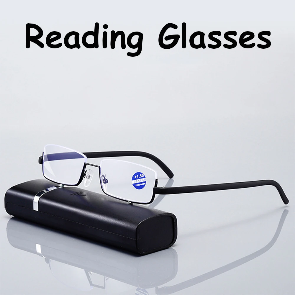 

KROKODIL Reading Glasses Gift Glasses Case Blue Light Blocking Presbyopic Glasses Flexible Material High Definition Lense