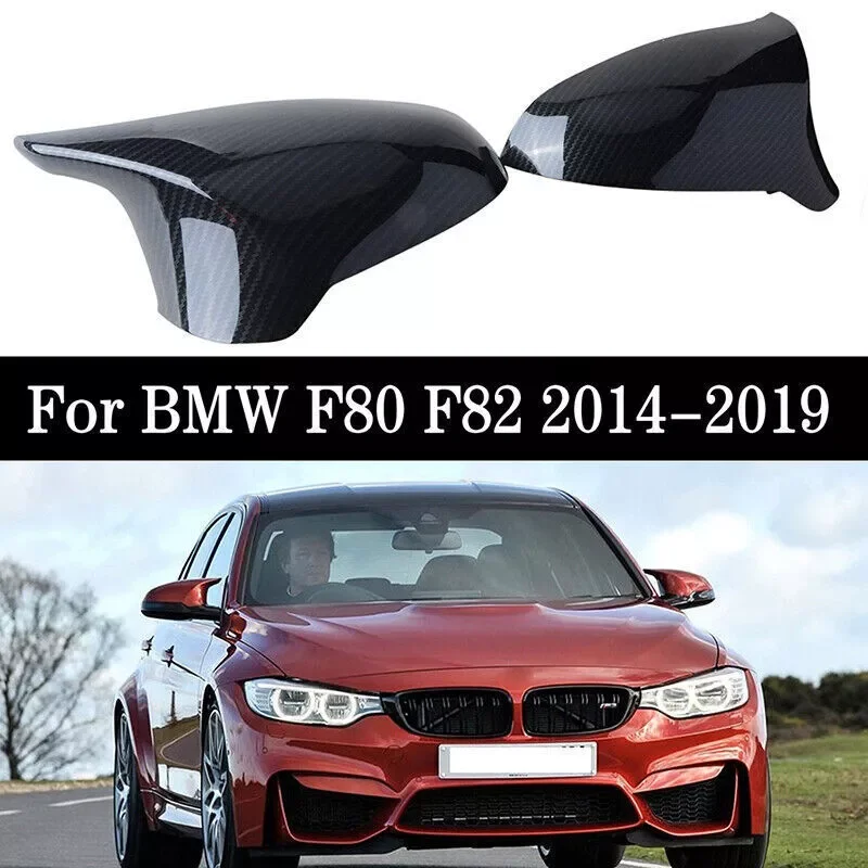

1 пара накладок на боковые зеркала из углеродного волокна для BMW M3 F80 M4 F82 2015-2018, накладки на боковые зеркала автомобиля