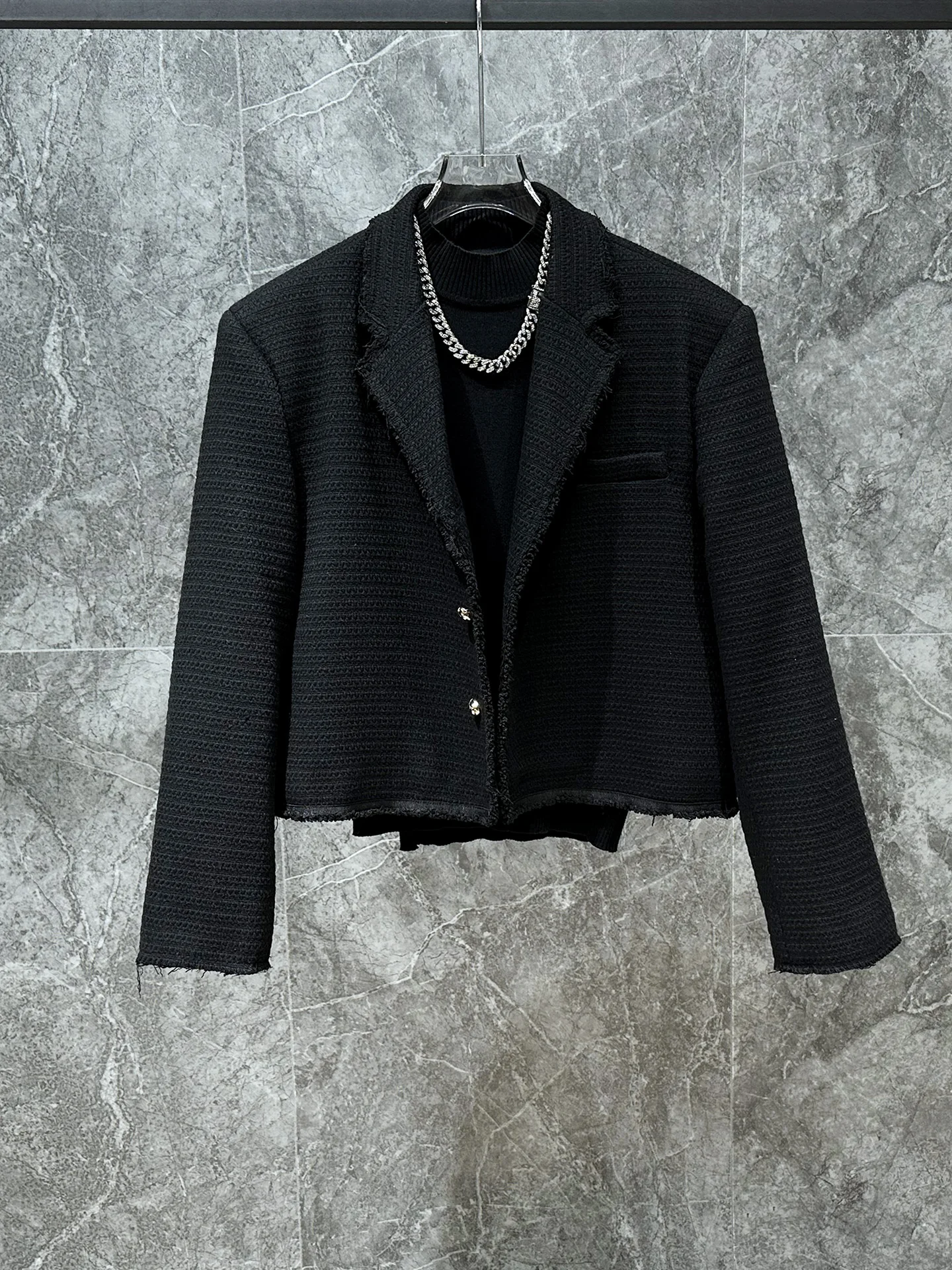 Veste courte tricotée pour hommes, nouvelle Version coréenne Ins, Design haut de gamme, col rabattu, manteau décontracté, tendance, automne hiver 2025