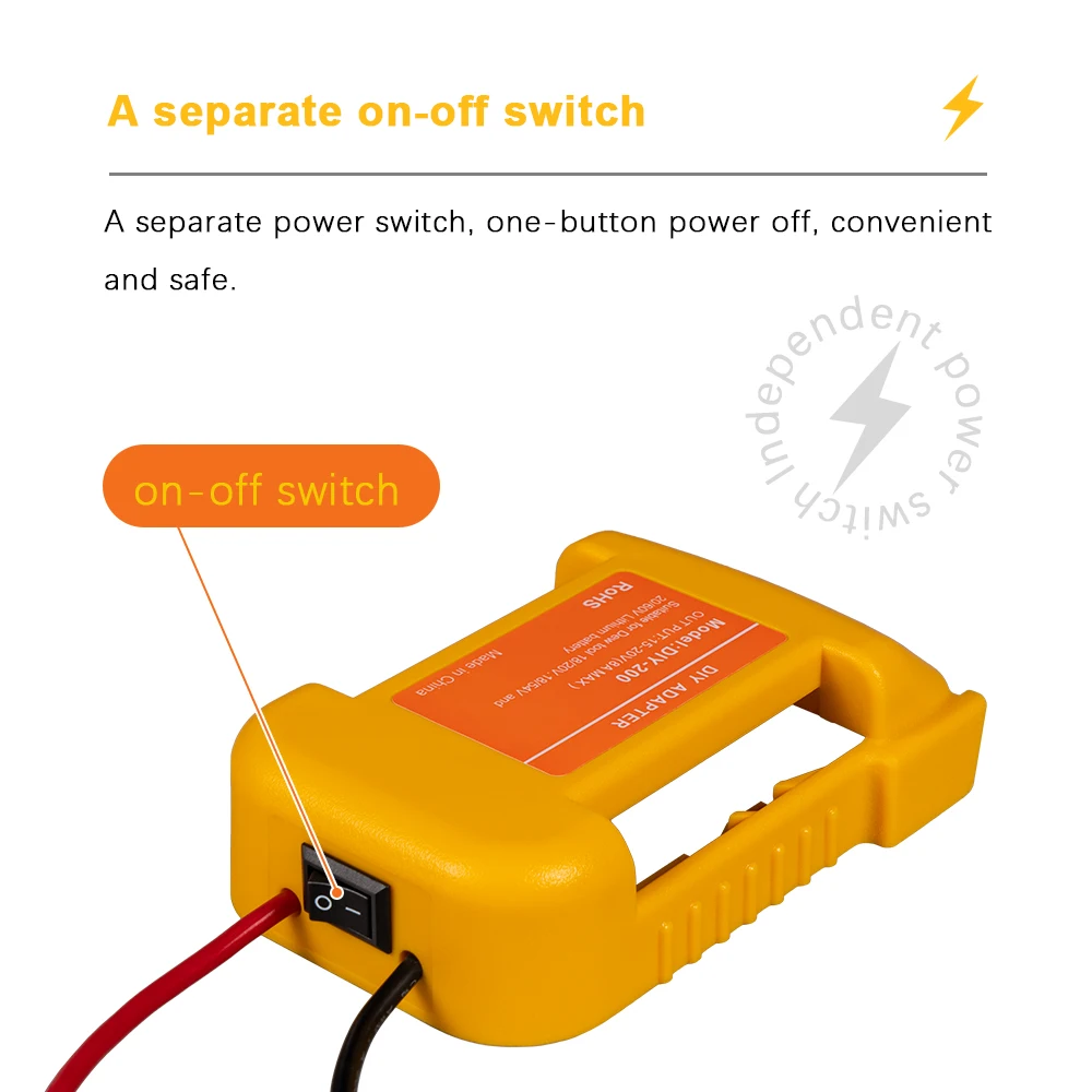 External Battery Adapter Converter Compatible with Dewalt Battery DIY Power Tool box mod Plug accessories kit electric extension