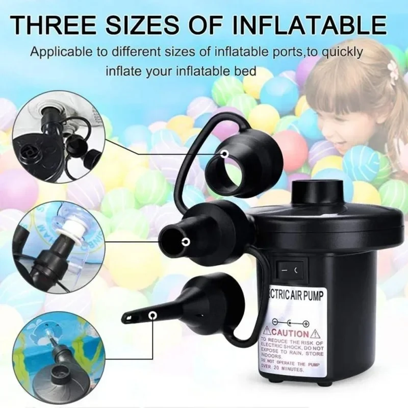 Outdoor Quick Air Pump Electric Air Cushion Camping Pump Portable Mini Air Mattress Swimming Pool Inflatable Blower Syringe