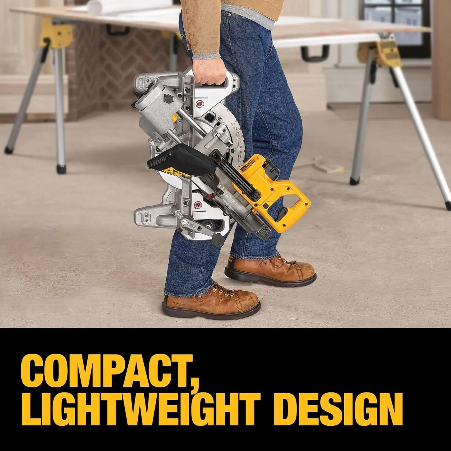 منشار ميتري DEWALT 20V MAX 7-1/4 بوصة، أداة فقط، لاسلكي (DCS361B)