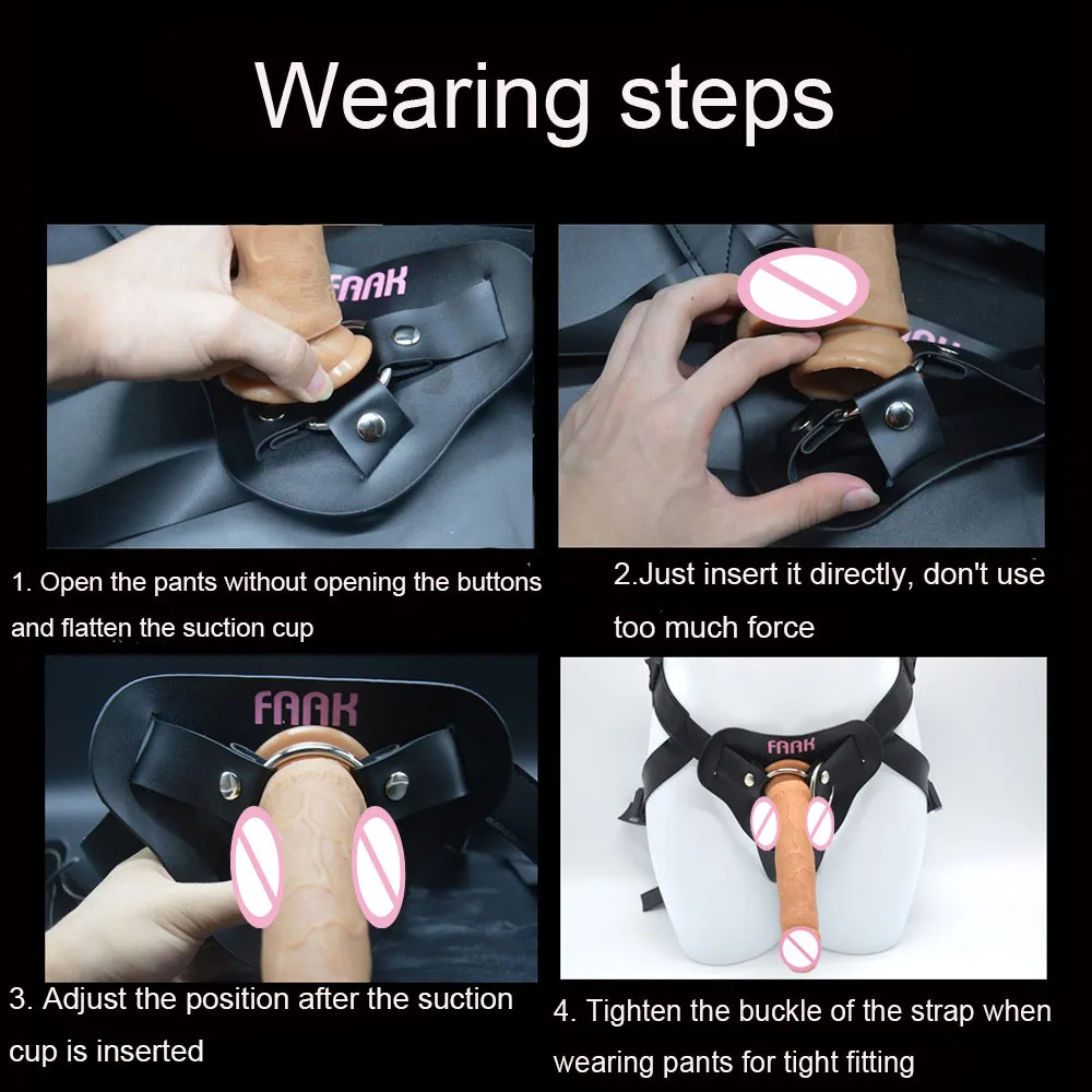 QKKQ Wearable Accessories Leather Strap On Dildo Penis Wearing Adjustable Harness Body Bondage Sex Toys For Women 18+ Adult Toy