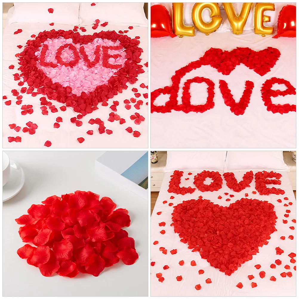 

1Set Artificial Rose Petals Large Pack Realistic Faux Red Rose Petal Decor Wedding Party Proposal Fake Flower Petals