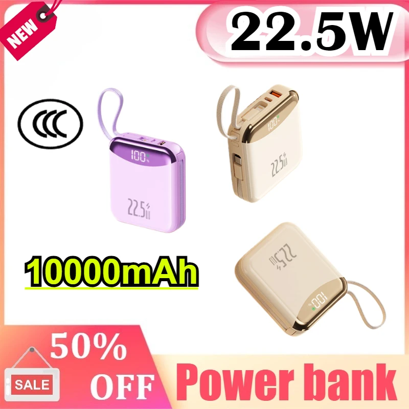 

22.5W Fast Charge Power Bank CCC Chinese Certification 10000mAh Powerbank Mini External Battery for iPhone for Huawei