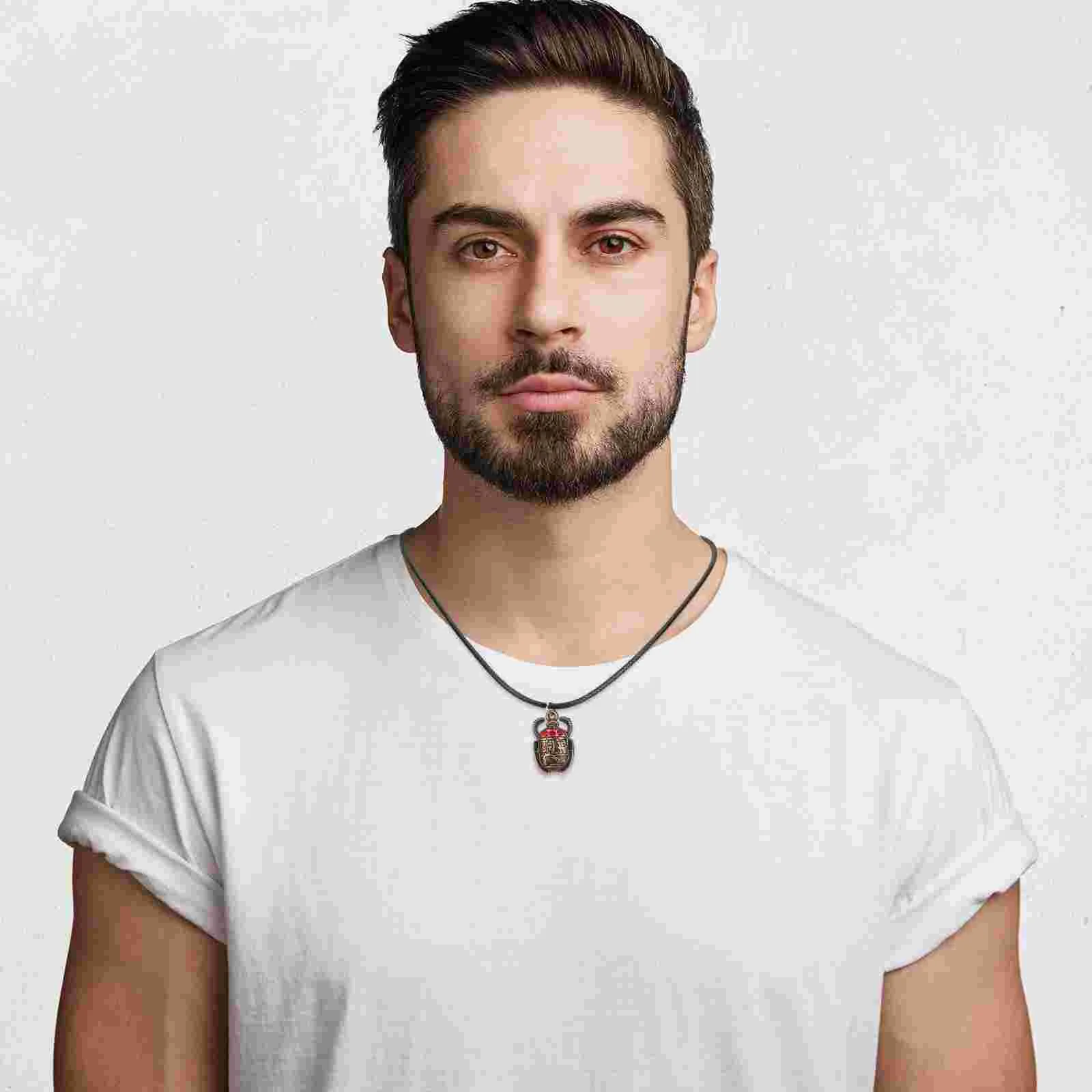 

6 Pcs Scarab Necklace Protection Mens Necklaces Charm Egyptian Pu Retro for Man