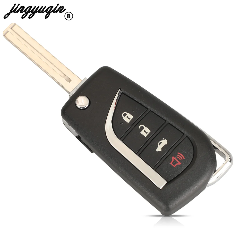 Jingyuqin 89070-06790 dla Toyota Camry 2018 zdalny kluczyk 315MHz H Chip 4 zamiennik z przyciskami TOY48 Blade FCC: HYQ12BFB