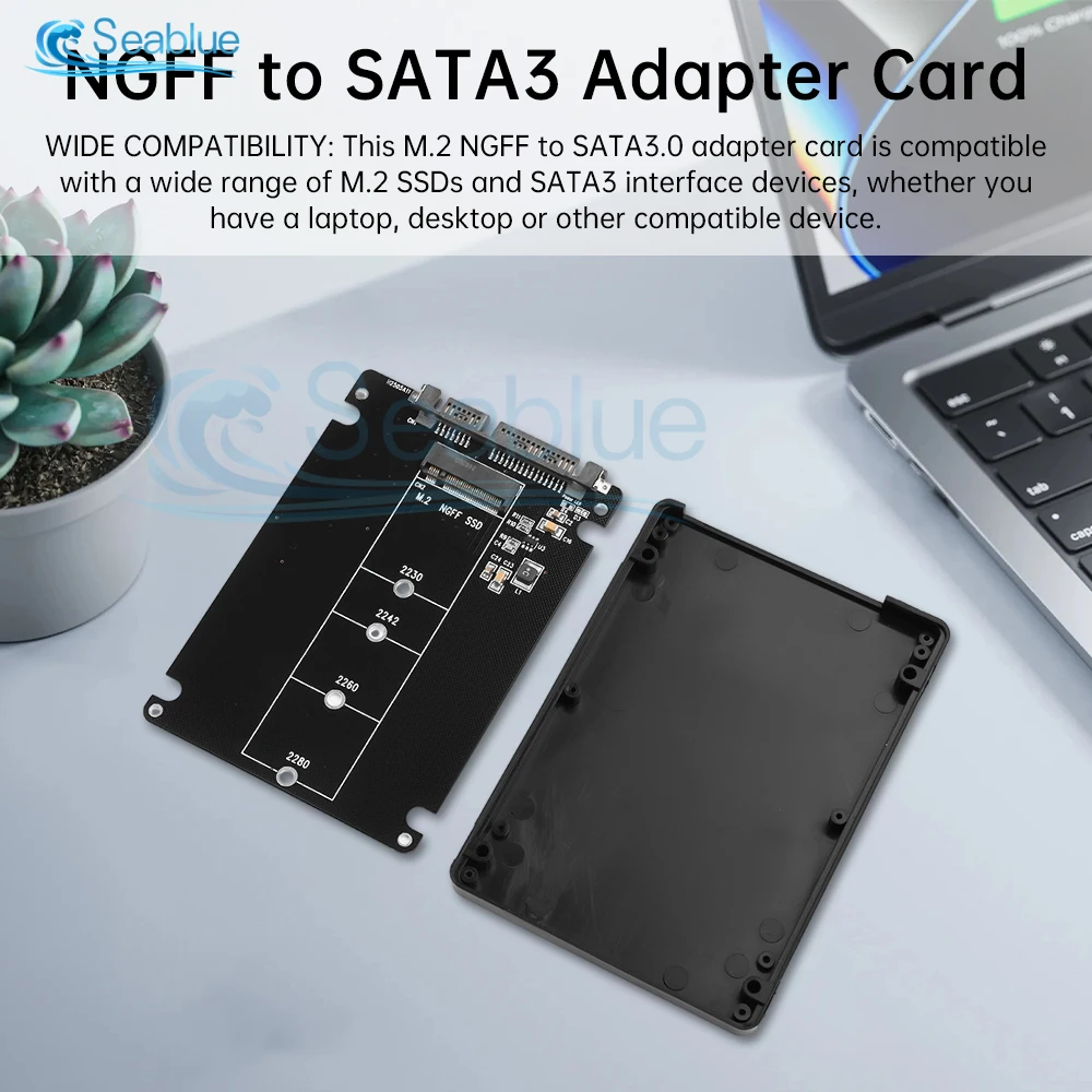 SATA3.0 6Gbps M.2 NGFF SSD To SATA3 Adapter Card M2 NGFF SSD To SATA3.0 External Hard Drive Box Hard Disk Adapter Board