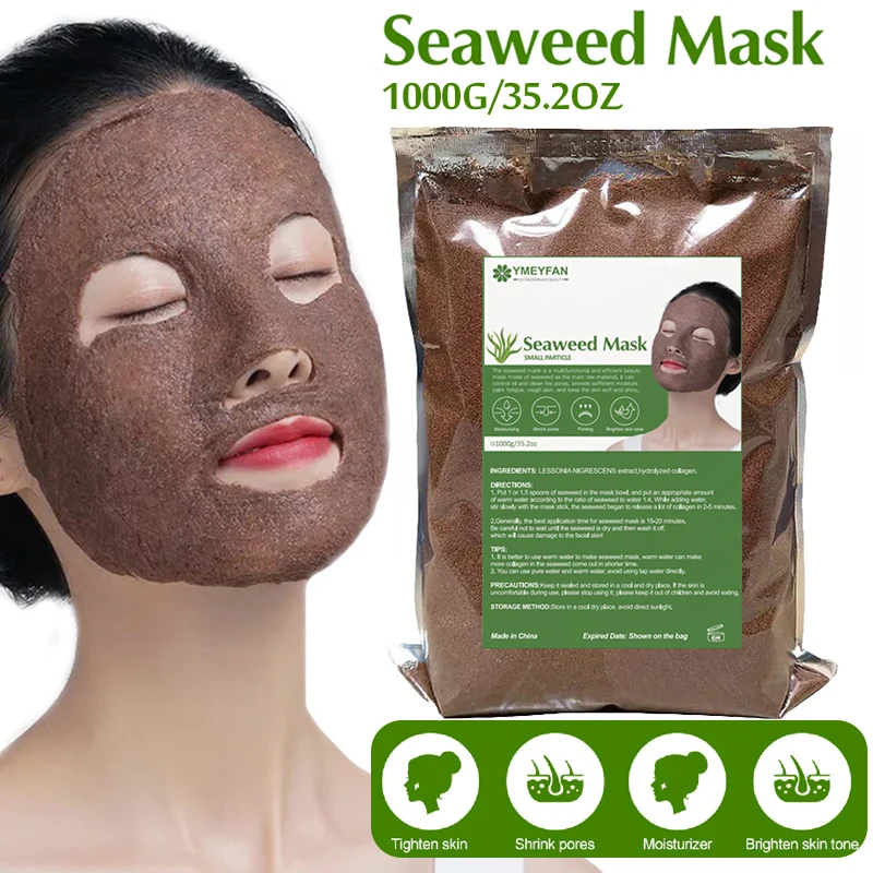 Natural 5A Pure Small Particles Seaweed Alga Bulk Wholesale Facial Mask Hyrdating Moist Shrink Pores Anti Acne Spots Skin Care