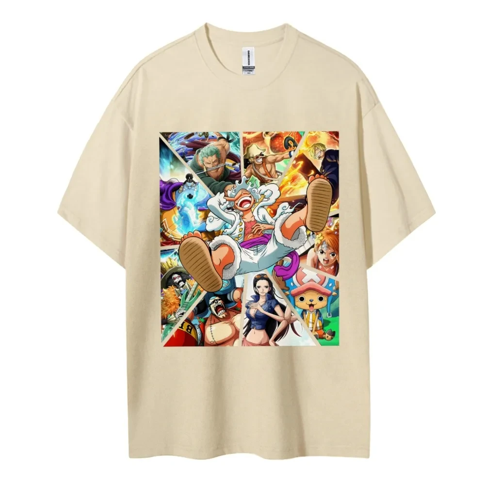 

ONE PIECE с короткими рукавами для мужчин и женщин в одном стиле, удобный повседневный популярный топ с короткими рукавами для пар