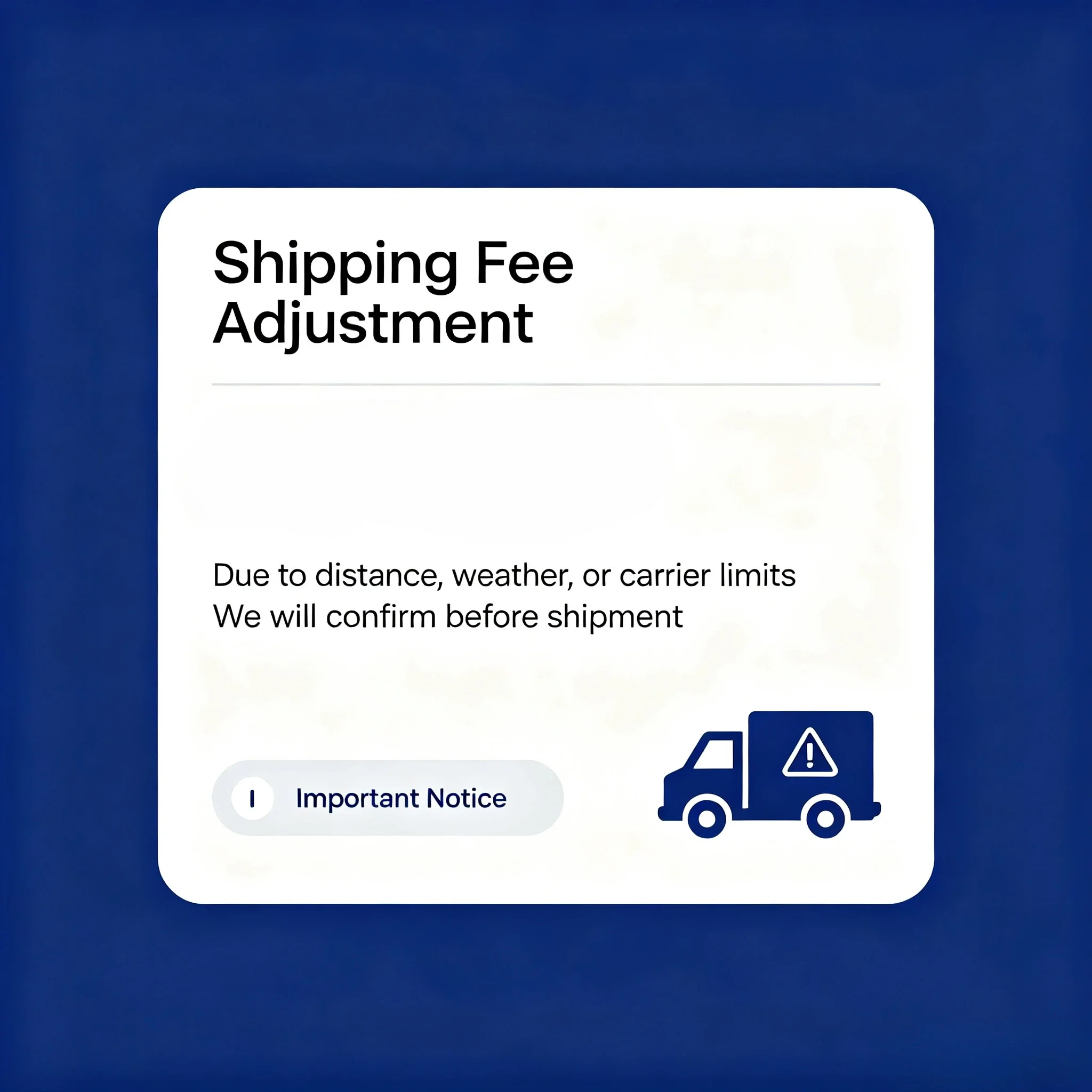 Shipping Additional Fee of -29.0USD Is Required for The Buyer