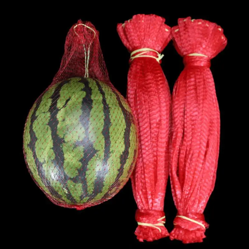 100Pcs Hanging Watermelon Grow Net Bags Reusable Cantaloupes Mesh Net Garden Cucumbers Growing Storage Mesh Net Vegetable Bags