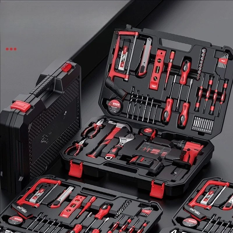 

Power tool set, lithium battery hand drill hardware toolbox