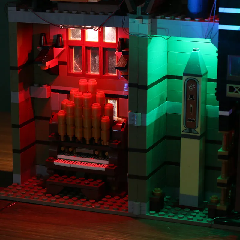 Kit de luz led adequado para lego criador a casa assombrada 10273 blocos de construção lâmpada decorativa (tijolos modelo não incluídos)