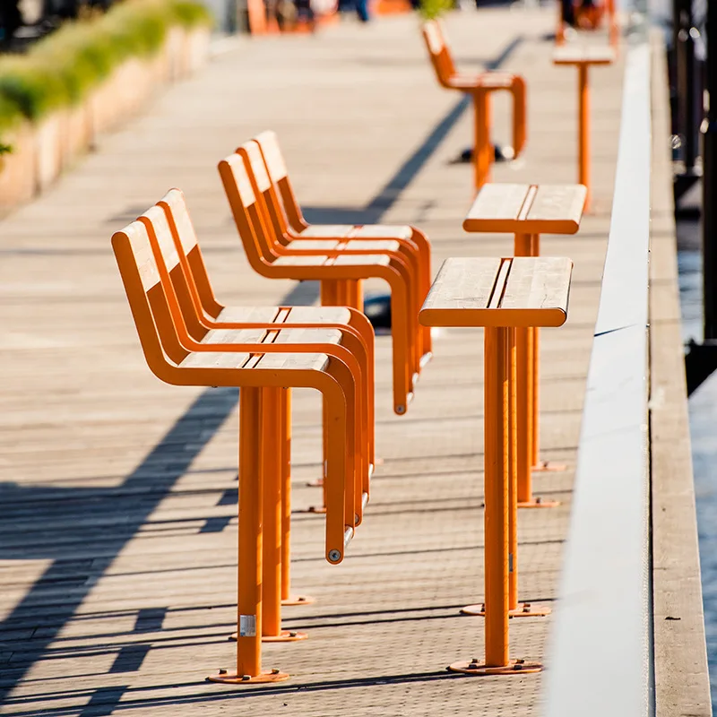 Outdoor simple tables and chairs Indoor and outdoor wrought iron convenient open-air shopping malls Hotel scenic spot