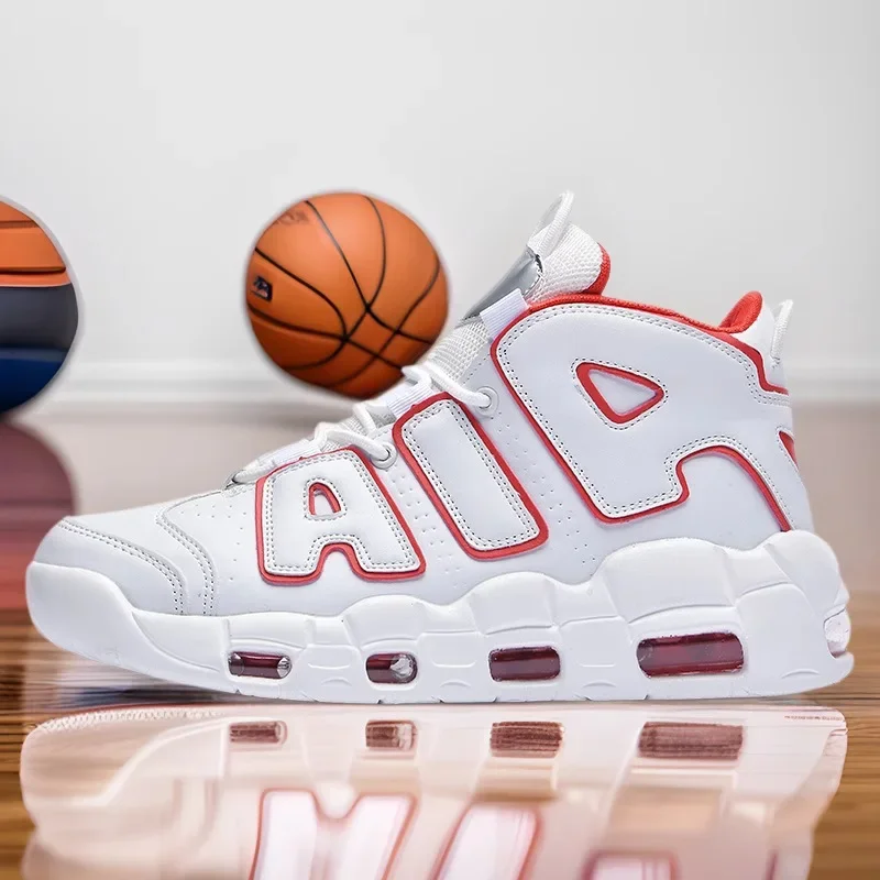 Zapatos deportivos ligeros con Airbag de aire para absorción de golpes de baloncesto de talla grande para hombre, zapatos informales de moda, suela de poliuretano