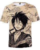 Boys Fashion 3D Printed T Shirt Inspired by Anime One Piece Tshirt Pirate Hunter Straw Hat Captain Luffy T-Shirt Summer Tops