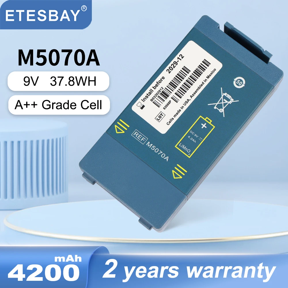 ETESBAY M5070A Battery Replacement For Philips HeartStart Home Defibrillator M5066A M5068A 110300 M5067A Battery