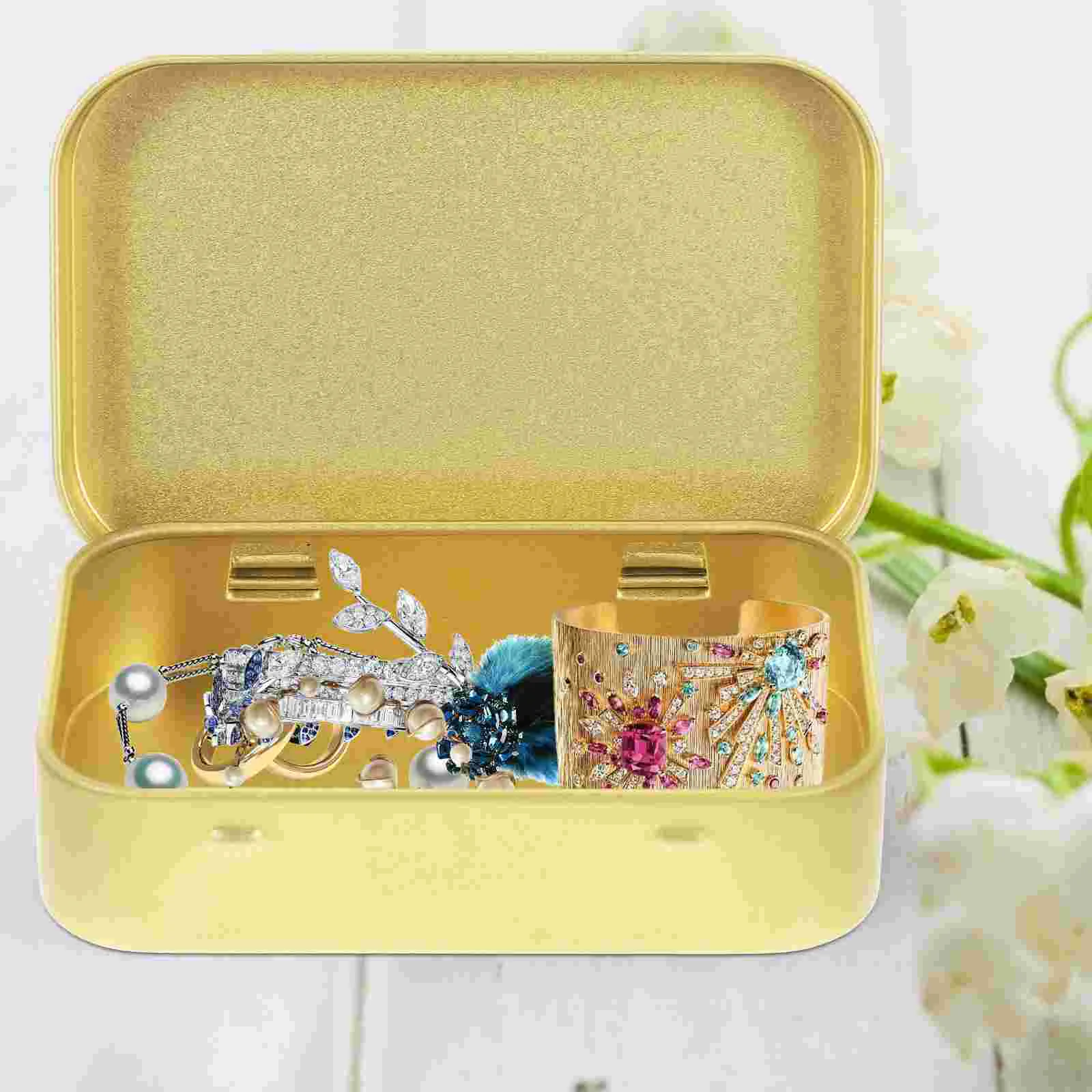 6pcs Small Tin Box Empty Rectangle Tinplate Box Tinplate Containers Tin Box With Lid