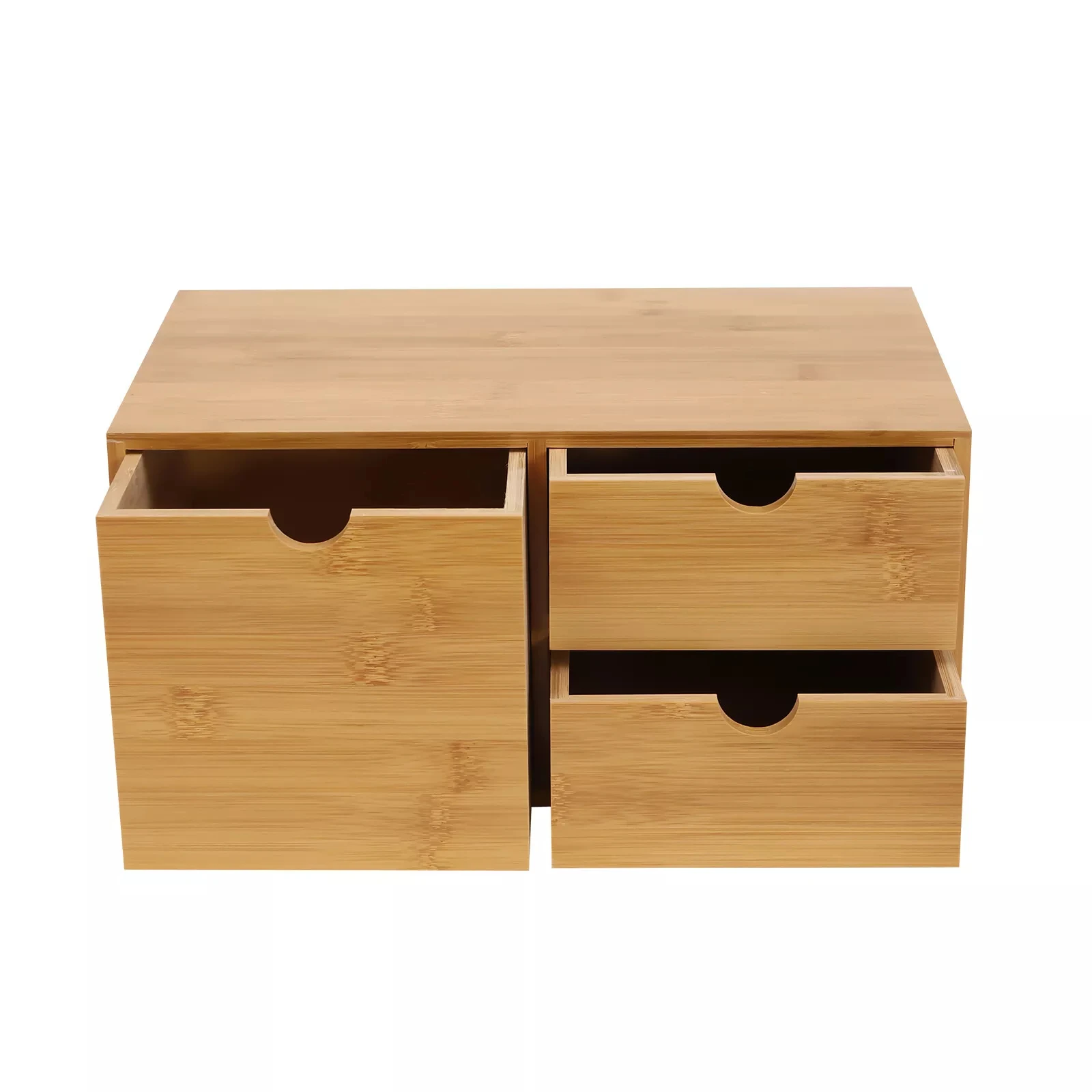 Bamboo Tabletop Organizer with Drawer, Storage & Organization Box for Home