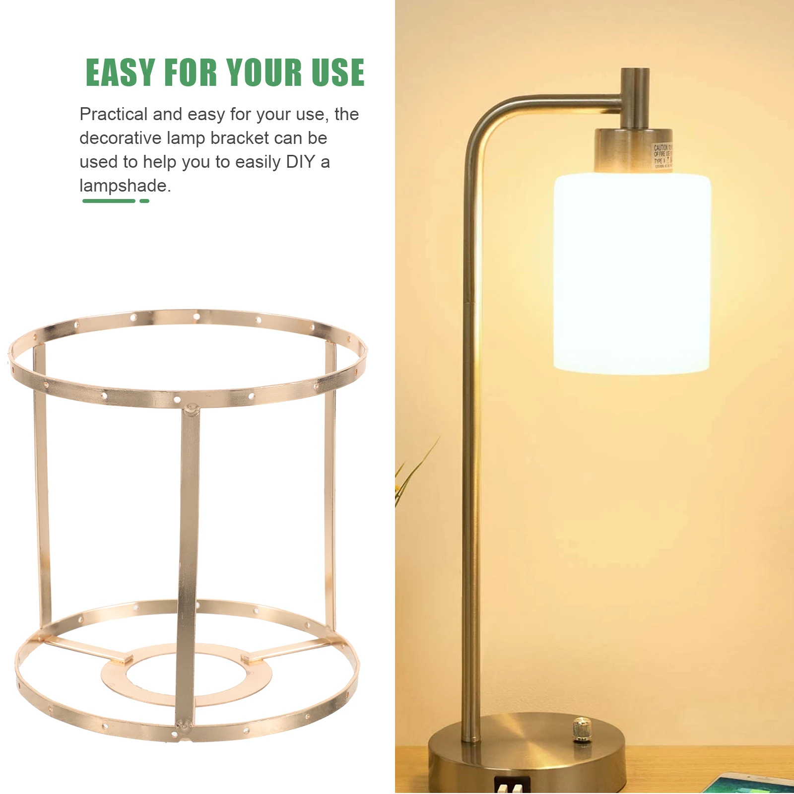 

1pcs Sturdy Metal Rack For Table Ceiling Lights Easy Assembly Light Accessories For Diy Making Frame Lampshade Brackets