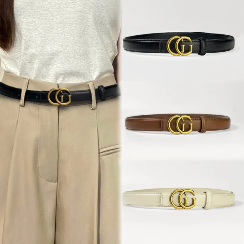 تخفيضات كبيرة على حزام نسائي حزام براندي راقي فستان جينز عالي الجودة مشبك عتيق على الوجهين حزام إكسسوارات جميلة