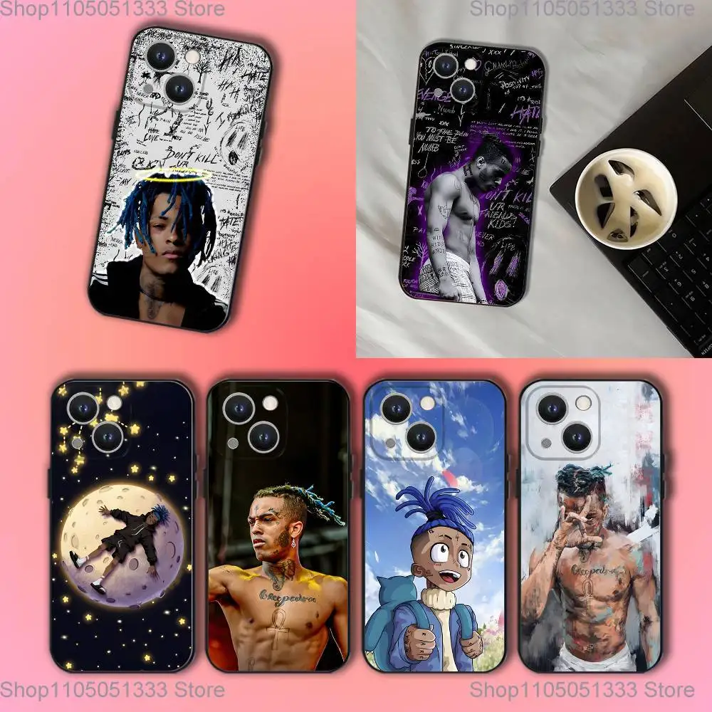 

Rapper X-XXXTentacionS Phone Case For iPhone 17,16,15,14,13,12,11,Pro,XS,Max,XR,Plus,E,SE4,Mini Black Soft Cover