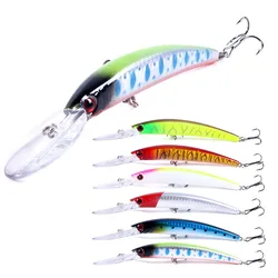 1PCS 15cm 15g 딥 다이빙 저크 베이트 인공 하드 미끼 낚시 Wobblers 미노우 미끼베이스 파이크 잉어 낚시 태클