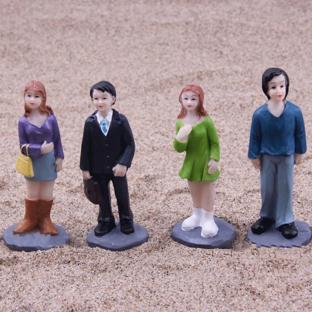 

10Pcs Resin Family Figures Mini People Models Sand Table Accessories Desktop Decor Collectibles Figurines Resin People Statues