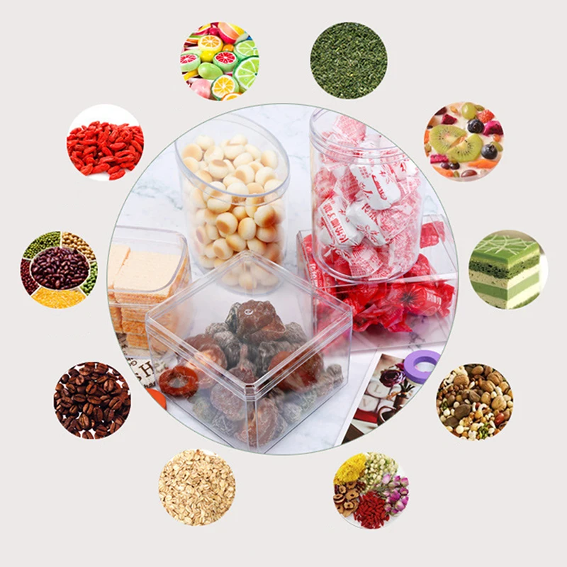 Transparent Acrylic Boxes With Cover Plastic Organizer Gift Packing Box Food Candy Storage Container For Home Figure Toy Display