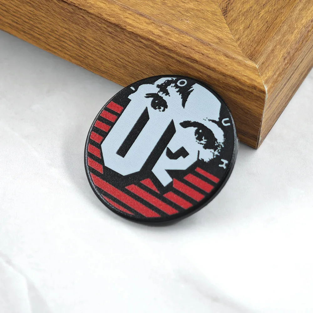 U2-Rockband-Brosche Vintage Tour-Logo Metall-Abzeichen Gesichtssilhouette Emaille-Pin Geschenk für Musikfans – Detail 7