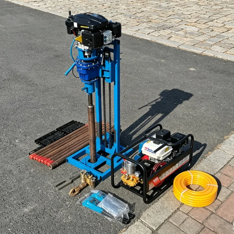 Customized Highly-rated best-selling small water well drilling rig, CE-certified wheeled farm drilling machinery