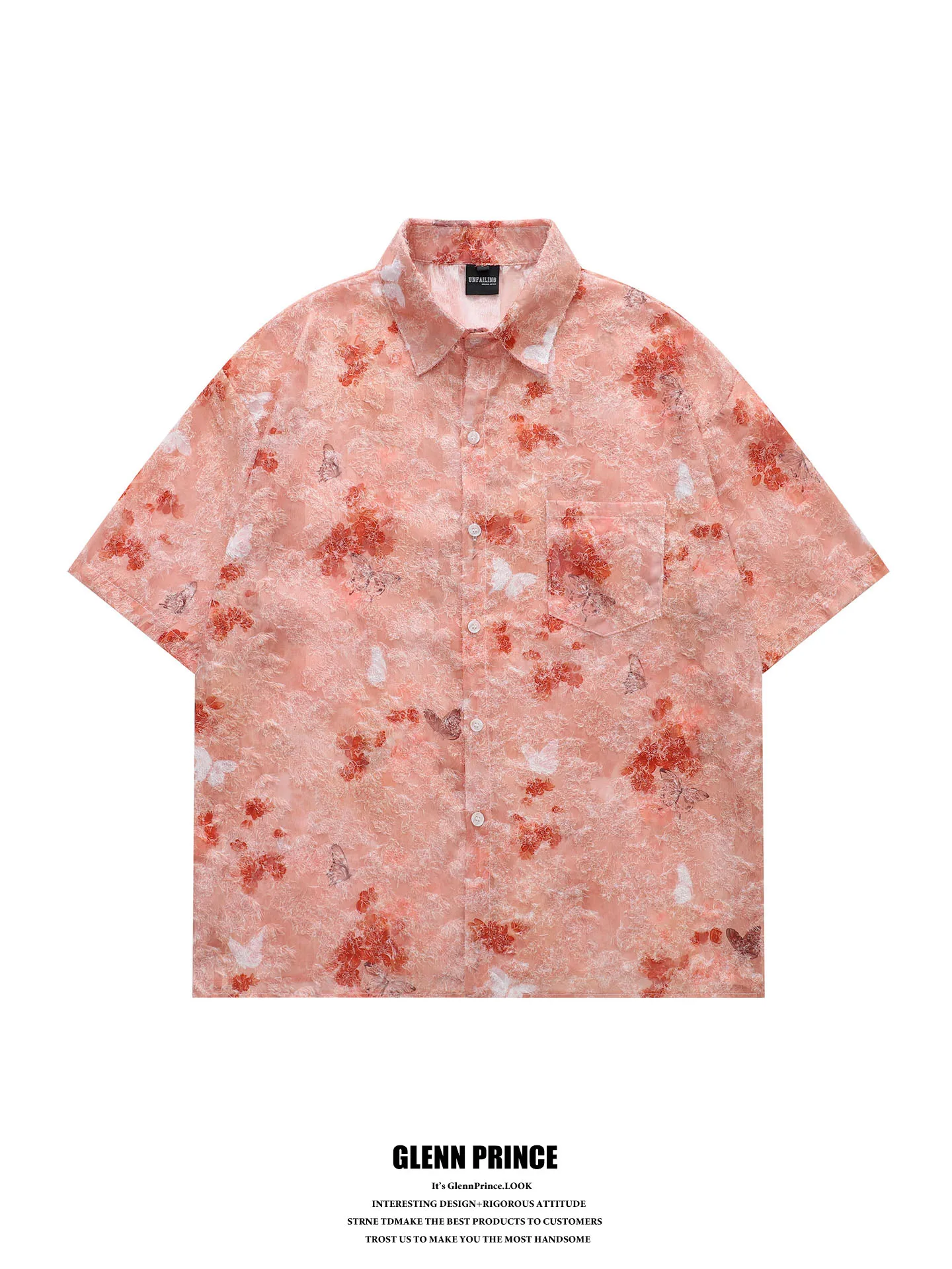 

GPstudio Japanese Retro Tassel Short Sleeve Floral Shirt Men Summer Casual Beach Half Sleeve Shirt Loose Fit ...