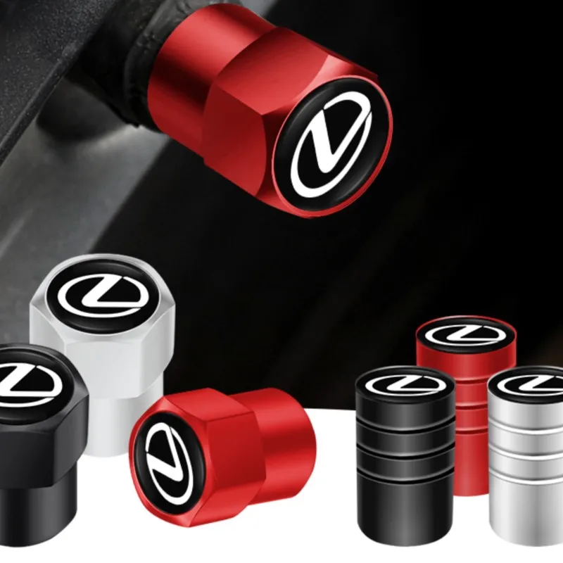 4 قطعة سيارة عجلة معدنية صمام الإطارات غطاء جذع الهواء لكزس CT ES GS NX IS250 CT200h IS300h ES300h ERX400h NX300h #1