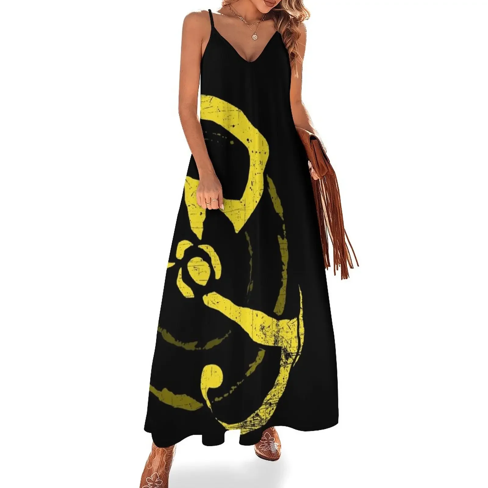 

Yellow Sign - King in Yellow Sleeveless Dress Dance dresses Womens dresses