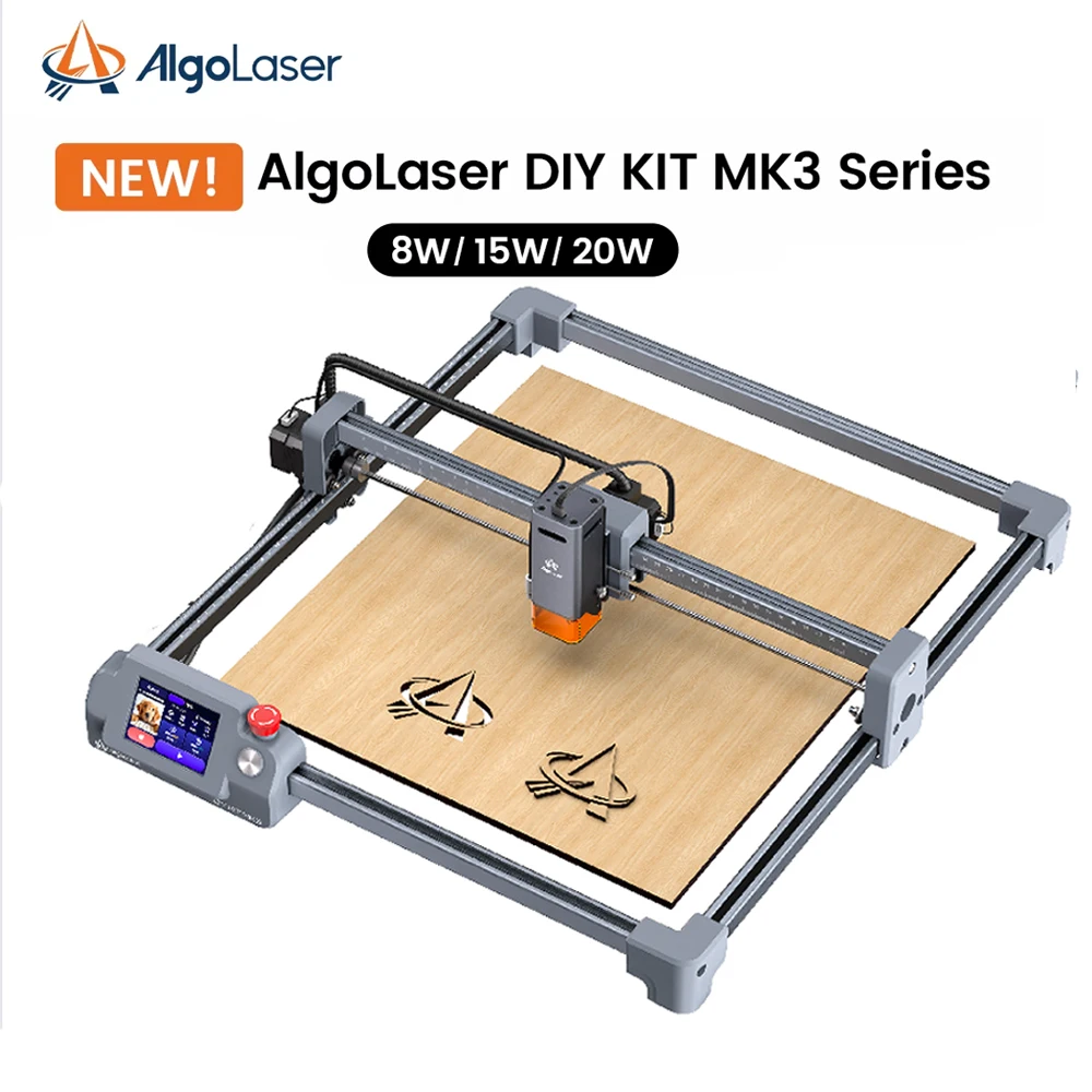 AlgoLaser DIY KIT MK3 8W 15W 20W Handwriting Laser Cutter and Engraver Machine Metal Tumblers Glass Wood Laser Engraving Tools