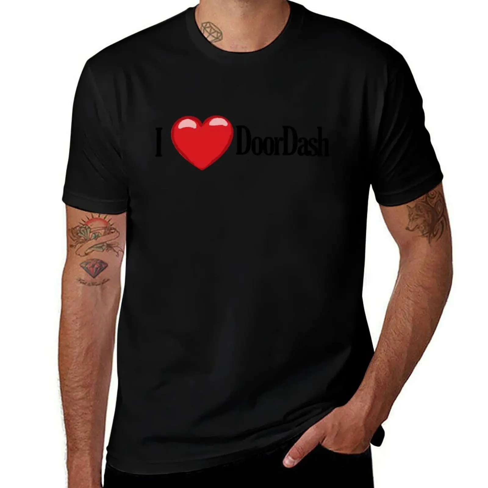 

I love doordash T-Shirt new gifts and t-shirts blue lock blacks Men's t-shirt