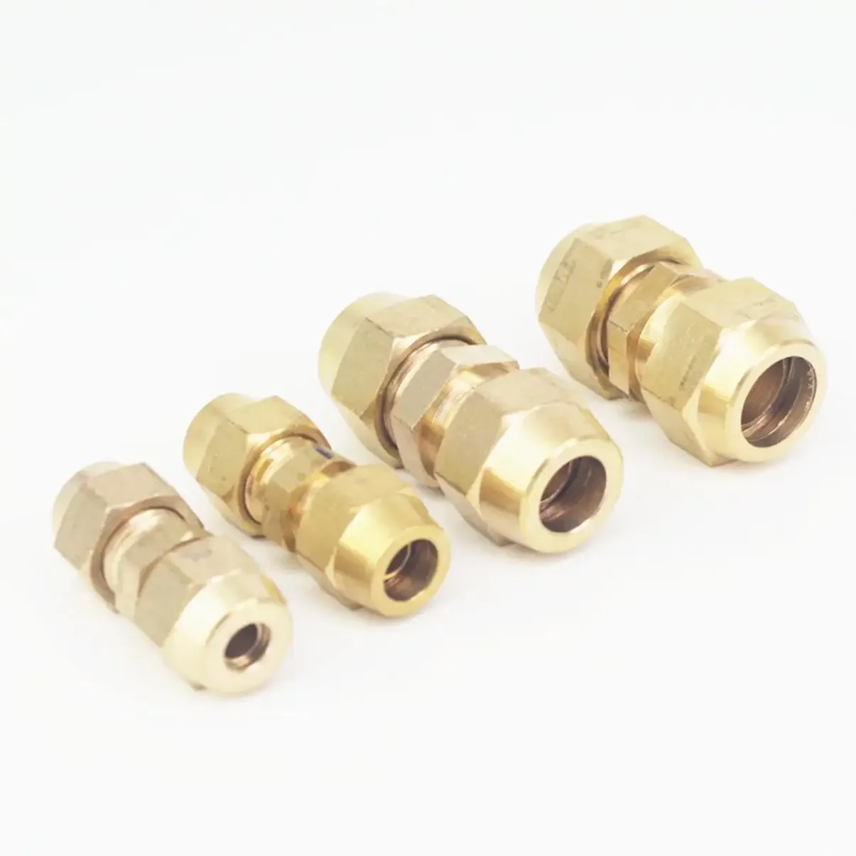 

Flare Fit Tube O/D 6/8/10/12/14/16/19/22mm Brass Connector Fitting With Nuts Refrigeration Air Conditioner