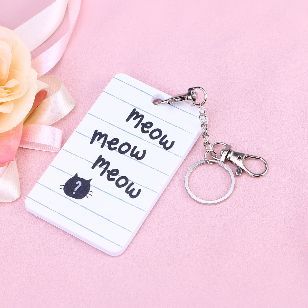 

Creative Cartoon Id Badge Holder Key Ring Lanyard Keychain Plastic Double Sided Credit Bus Subway Card Holder For Office School