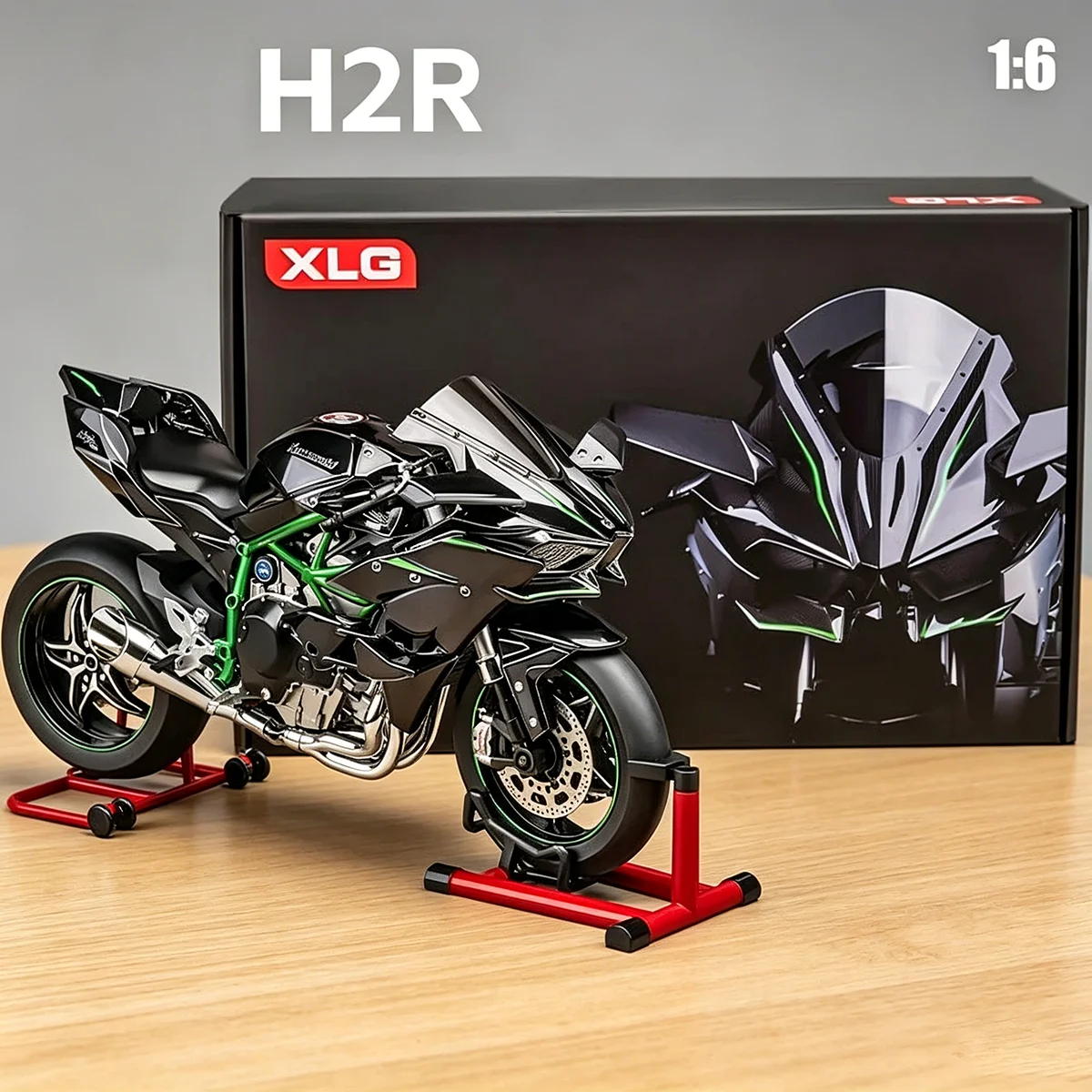 

1：6 Kawasaki H2R Alloy Racing Motorcycle Diecast Model - Collectible Spray Motorbike Gift for Men And Boys