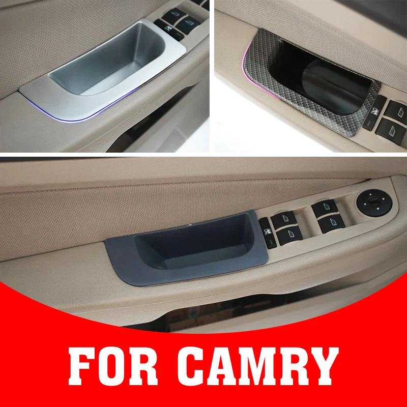 2Pcs/Set Car Door Storage Box For Ford Focus 2 MK2 2009-2014 Phone Container Glove Tray Armrest Handle Pocket Accessories