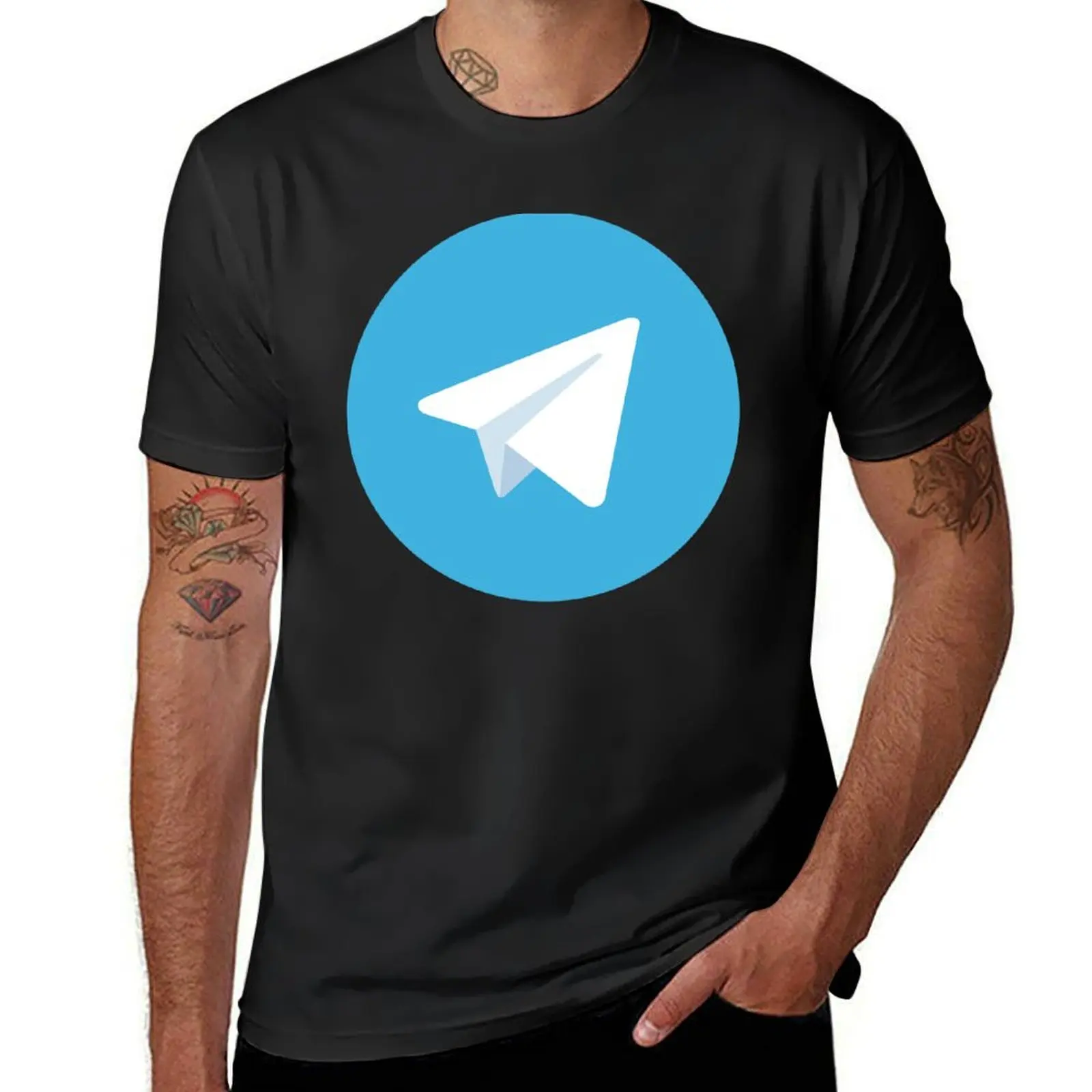 Telegram software Logo Icon Gift for Telegram Fan T-Shirt korean fashion aesthetic clothes graphics mens t shirts pack